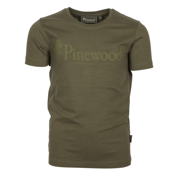 Pinewood 6445 Outdoor Life Kids T-Shirt H. Olive (713)