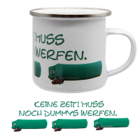 MewogS Tasse Emaille KEINE ZEIT