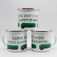 MewogS Tasse Emaille KEINE ZEIT