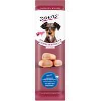 DOKAS - Hühnchen-Rolle mit Rind 1er Pack (1 x 10g)
