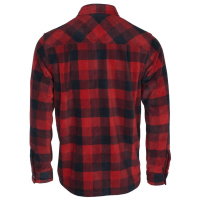 Pinewood 5063 Finnveden Canada Fleece Hemd Rot/ Schwarz...