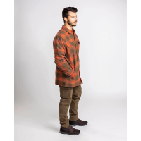 Pinewood 5008 Finnveden Checked Padded Overshirt Terracotta/ Oliv (529)