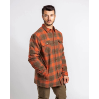 Pinewood 5008 Finnveden Checked Padded Overshirt Terracotta/ Oliv (529) S
