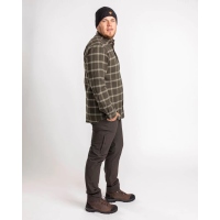 Pinewood 5009 Värnamo Flannel Hemd Dunkelgrün / Grün (124) XXL