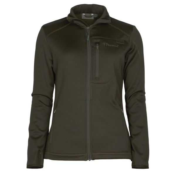 Pinewood 3775 Frazer Damen Fleecejacke Powerfleece Jacke  D. Moosgrün (733) S
