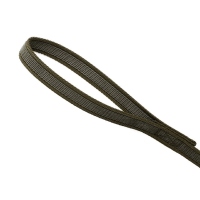 Mystique® Gummierte Schleppleine 15mm mit Handschlaufe Standard Karabiner khaki 20m