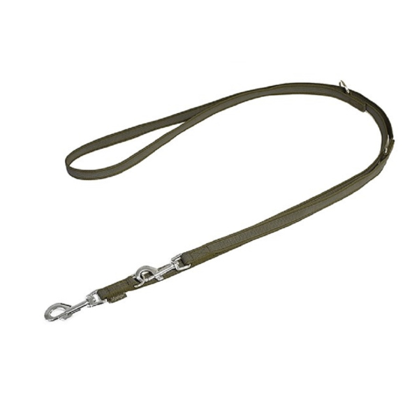 Mystique® Gummierte Umhängeleine Leine 20mm Standard Karabiner khaki 2m