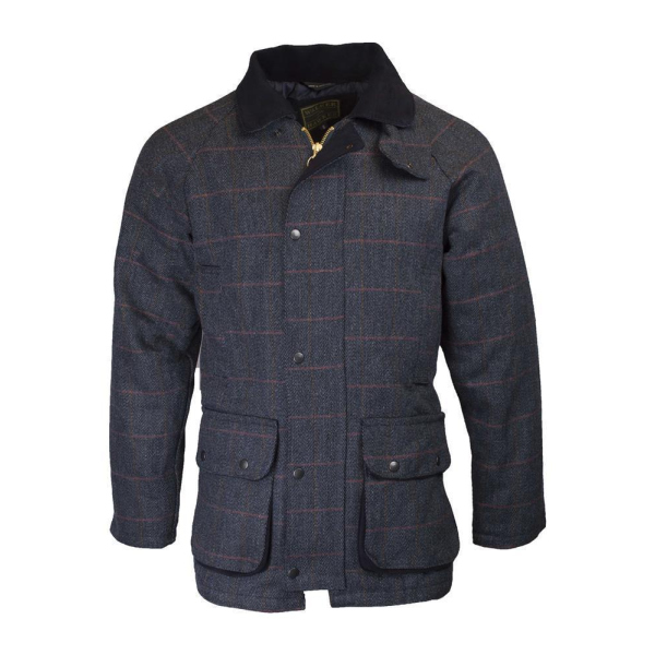 Tweed Jacke Derby Herren blue tweed