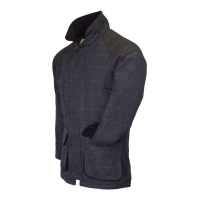Walker and Hawkes Herren Tweed Jacke Derby Barlaston – Blue Tweed M