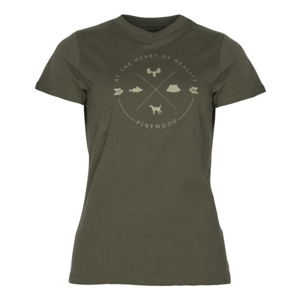 Pinewood 3321 Finnveden Trail Damen T-Shirt Olive (107)