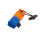 Mystique Mini Dummy Schlüsselanhänger Key Case blau/orange