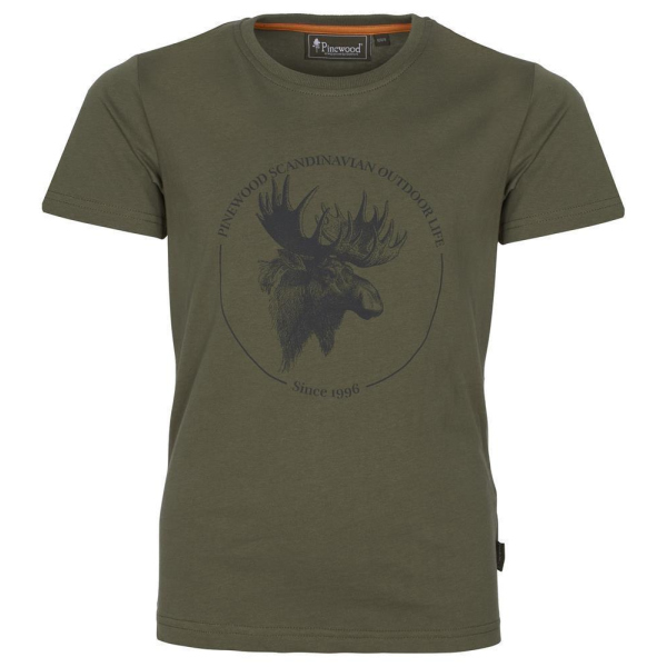 Pinewood 6519 Moose Kids T-Shirt Olive (107) 176