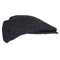 Walker and Hawkes Herren Tweed Flat Cap Derby Cambridge – Blue Tweed XXL (61cm)