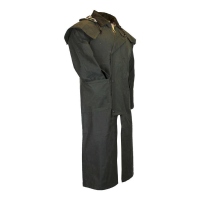 Gewachster Mantel Stockman mit Kapuze Olive XXL