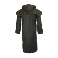 Gewachster Mantel Stockman mit Kapuze Olive 3XL