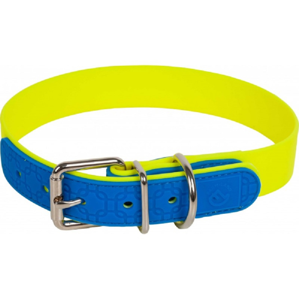 Farm-Land Halsband Signalgelb/Blau 55 cm