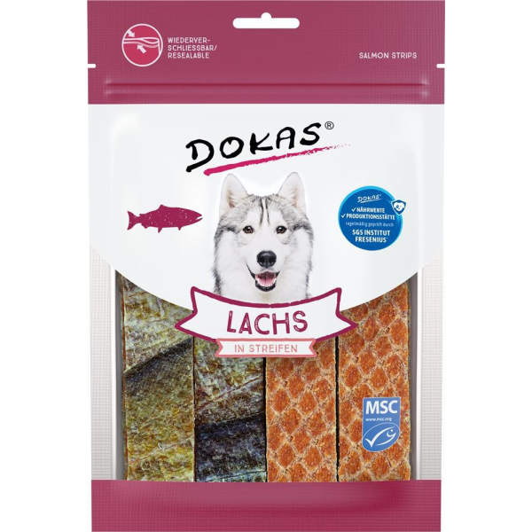 DOKAS - Lachs in Streifen 8er Pack (8 x 100g)