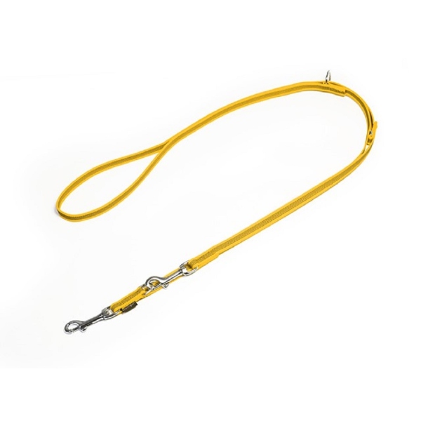 Mystique® Gummierte Umhängeleine Leine 12mm Standard Karabiner gelb 2,5m