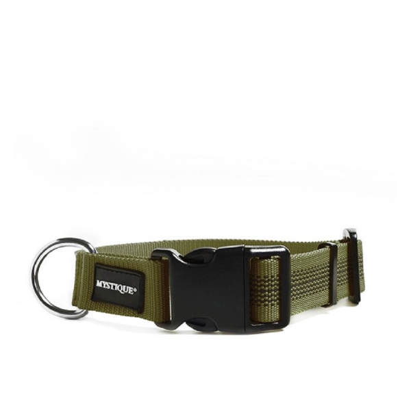 Mystique Gummiertes Halsband 30-40cm 25mm khaki
