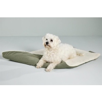 Reisedecke Vagabund mit Schaffell-Imitation moos-grün