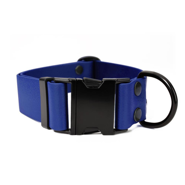 Mystique® Biothane Klick Halsband 38mm blau 60-70cm