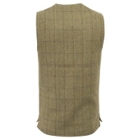 Walker and Hawkes Herren Tweed Weste Derby Winston – Light Sage 3XL