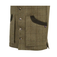 Walker and Hawkes Herren Tweed Weste Derby Winston – Light Sage 3XL