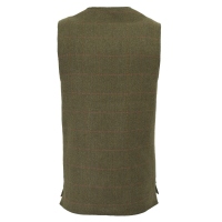 Walker and Hawkes Herren Tweed Weste Derby Winston – Dark Sage