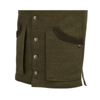 Walker and Hawkes Herren Tweed Weste Derby Winston – Dark Sage L