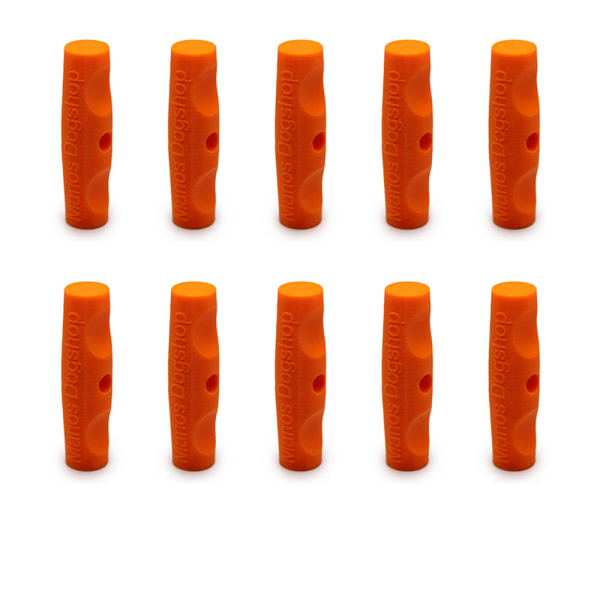 MewogS Plastic toggle Wurfgriff Dummy mit Beschriftung orange 10