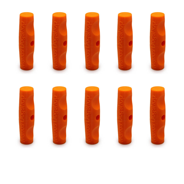 MewogS Plastic toggle Wurfgriff Dummy mit Beschriftung orange 10