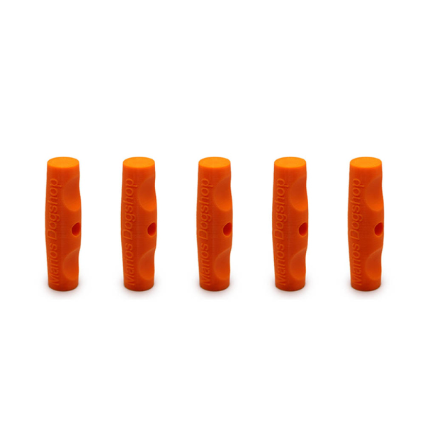 MewogS Plastic toggle Wurfgriff Dummy mit Beschriftung orange 5