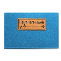 MewogS Hülle für Heimtierausweis mittelblau