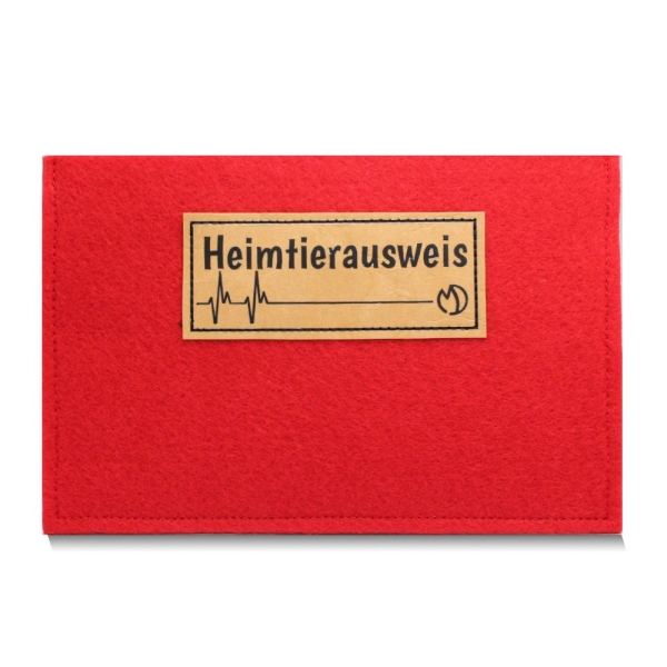 MewogS Hülle für Heimtierausweis mohnrot