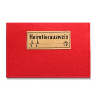 MewogS Hülle für Heimtierausweis mohnrot