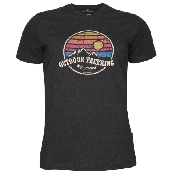 Pinewood 3449 Finnveden Recycled Outdoor Damen T-Shirt D.Anthracite Melange (449) L
