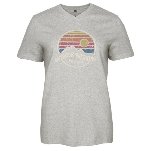 Pinewood 3449 Finnveden Outdoor Damen T-Shirt L.Grey Mel. (454)