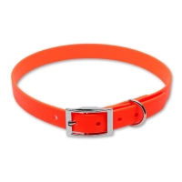 Mystique® Biothane Halsband deluxe 19mm neon orange 30-38cm