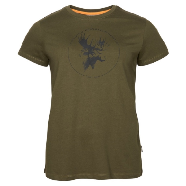 Pinewood 3450 Elch T-Shirt Damen H.Olive (713) M