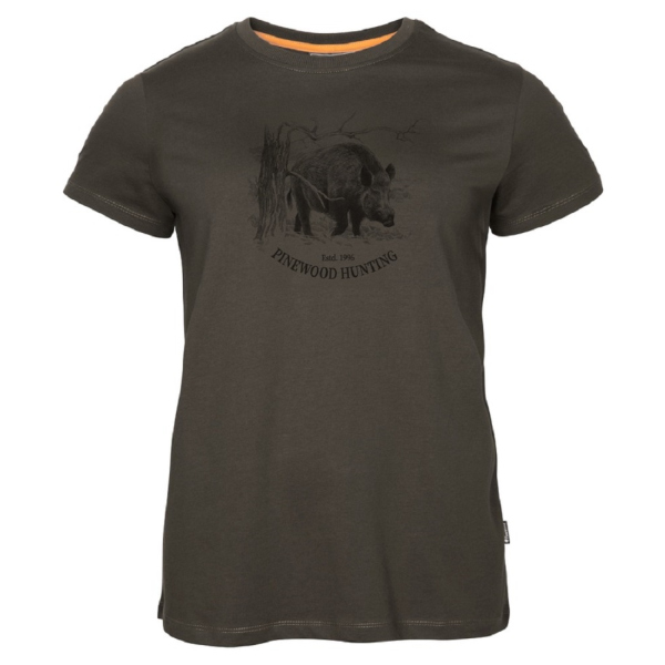 Pinewood 3451 Wildschwein T-Shirt Damen Suede Brown (241)