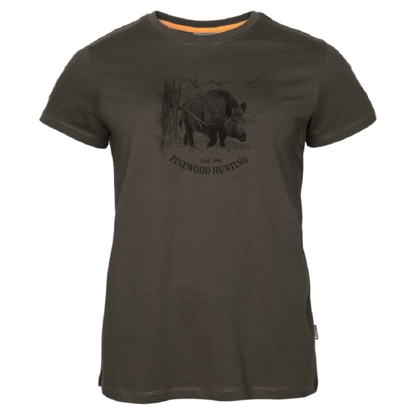 Pinewood 3451 Wildschwein T-Shirt Damen Suede Brown (241) M