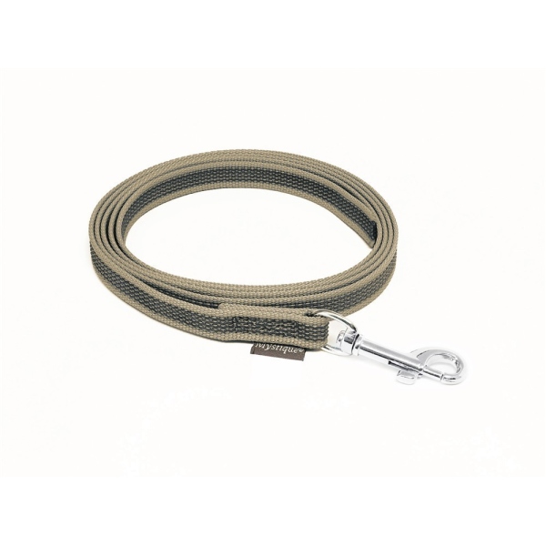Mystique® Gummierte Leine 12mm ohne Handschlaufe Standard Karabiner beige 3m