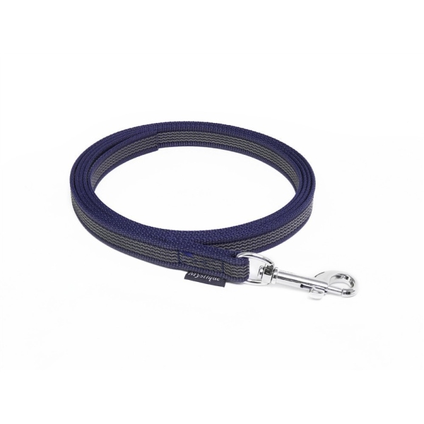 Mystique® Gummierte Leine 15mm ohne Handschlaufe Standard Karabiner royal blau 3m