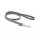Mystique® Gummierte Leine 20mm mit Handschlaufe Standard Karabiner grau 1,2m