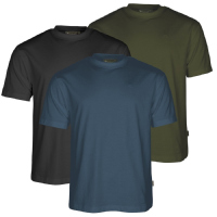 Pinewood 5447 3-Pack T-Shirt A.Blue/Mossgreen/Black (383)
