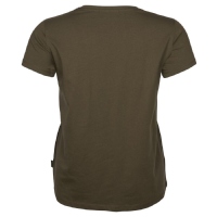 Pinewood 3447 3-Pack Damen T-Shirt Green/H.Brown/Khaki (720) S