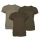 Pinewood 3447 3-Pack Damen T-Shirt Green/H.Brown/Khaki (720) S