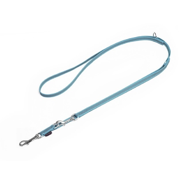 Mystique® Gummierte Umhängeleine Leine 15mm Standard Karabiner hellblau 2m