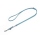 Mystique® Gummierte Umhängeleine Leine 15mm Standard Karabiner hellblau 2m