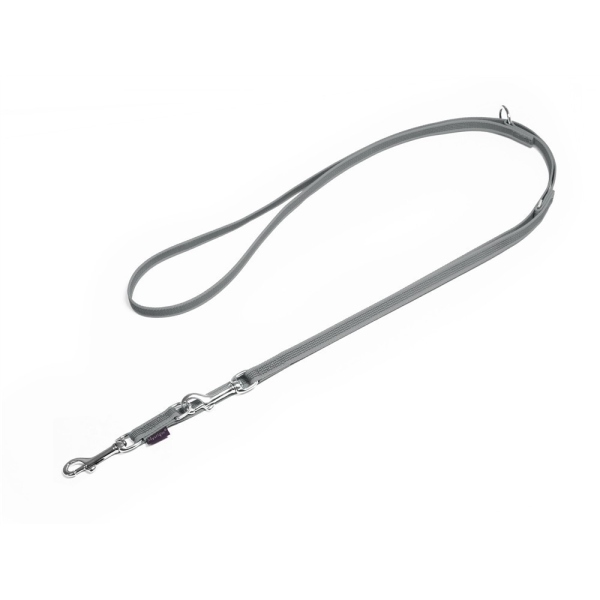 Mystique® Gummierte Umhängeleine Leine 20mm Standard Karabiner grau 2,5m
